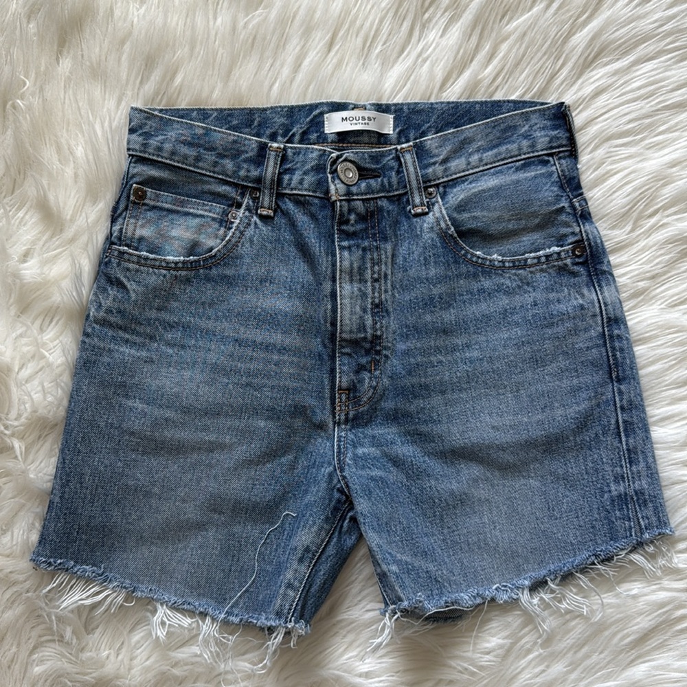 Moussy Vintage "HOWA" Blue Jean Shorts Size 26 - Picture 4 of 11